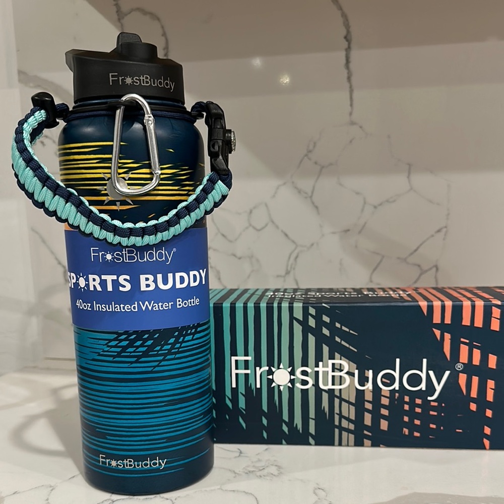 Frost Buddy Insulated Water Bottle - Blue and Black